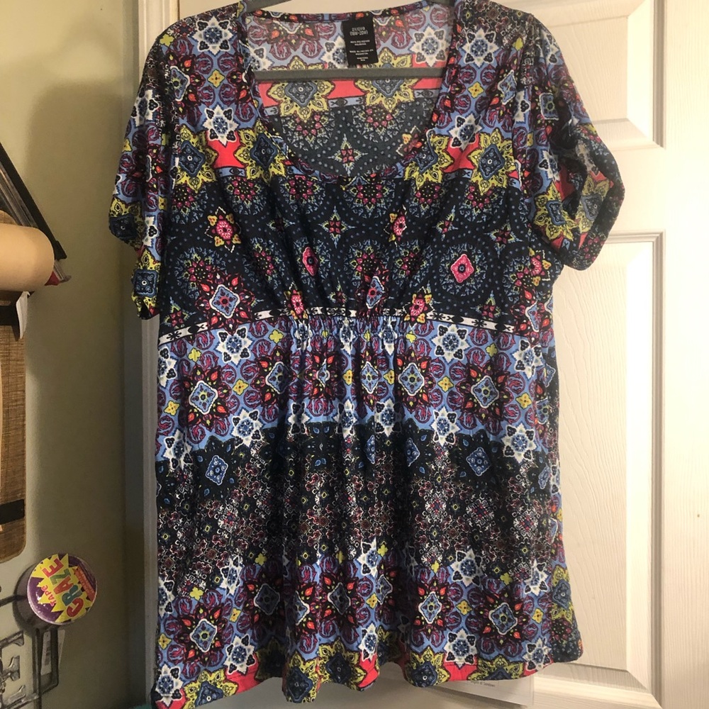 Plus size Boho style blouse 2X
